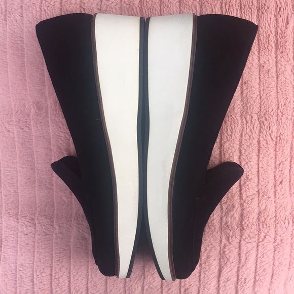 HP!💎 ALDO, Black Suede Loafers, Platform Wedges Slip On - Picture 8 of 13